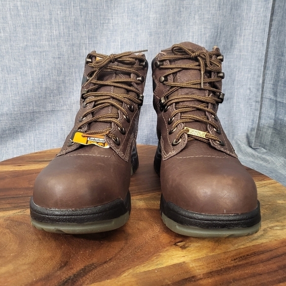 Timberland PRO Titan 6" Alloy Toe Waterproof Work Boot Brown Women's 8.0/8.5 - Picture 3 of 16